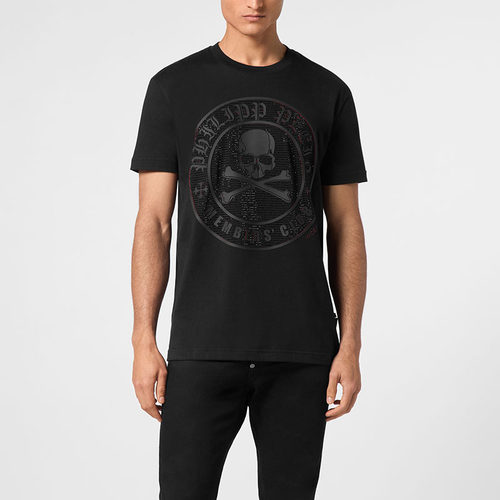 PHILIPP PLEIN 男士Skull&Bones圆领短袖T恤