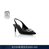 PHILIPP Plein皮革一字扣高跟鞋 PLEIN 女士Gothic