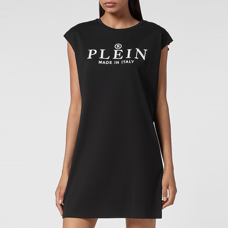 PHILIPP PLEIN连衣裙 女士Plein经典圆领T恤裙