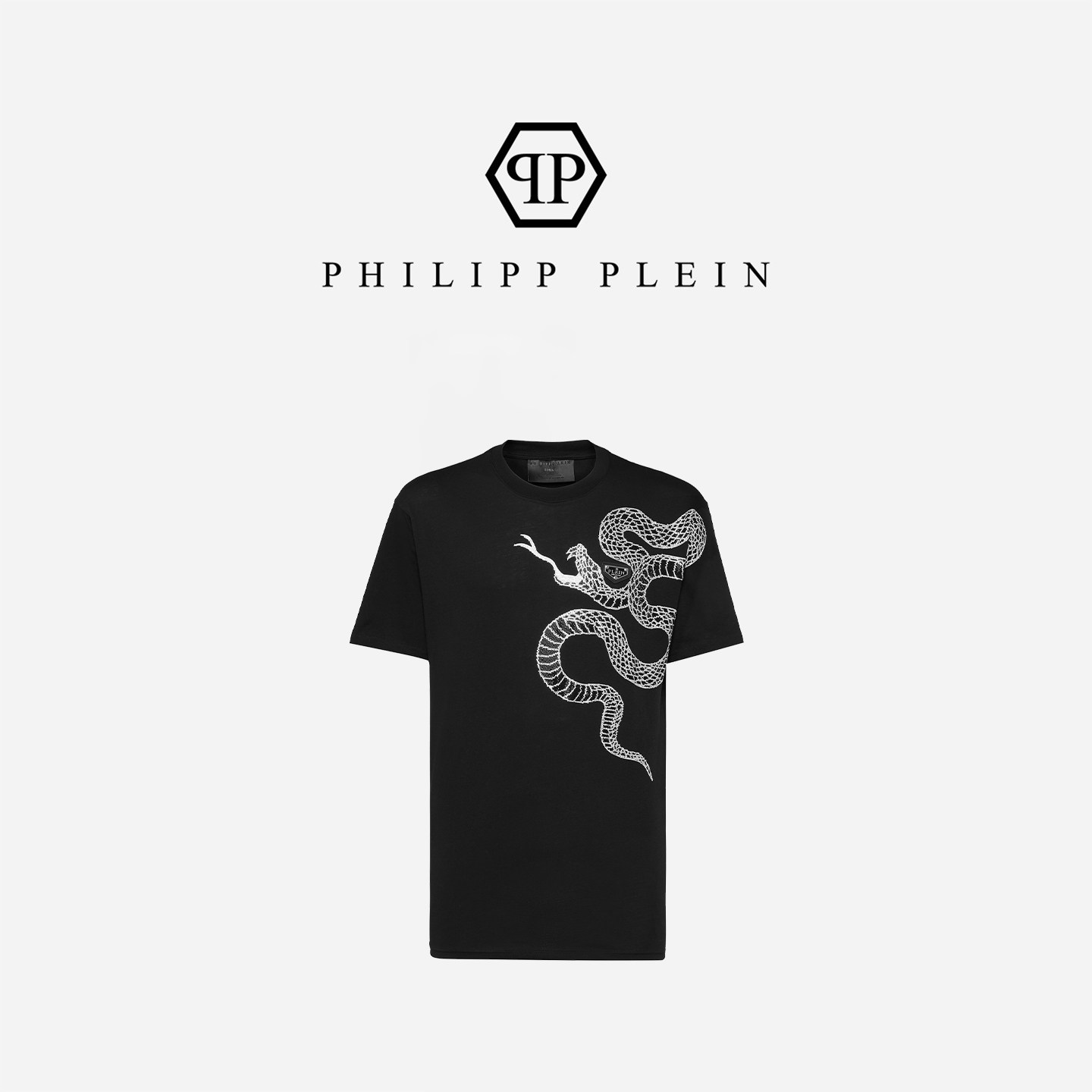 PHILIPP PLEIN 2026年夏季男士Snake装饰圆领短袖T恤