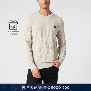 PHILIPP 2025年秋冬男士 Monogram圆领针织衫 毛衣 PLEIN