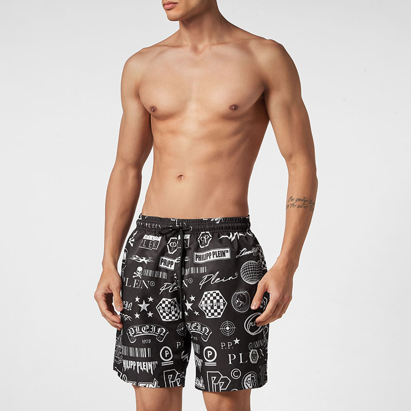 PHILIPP PLEIN 男士Logos长款泳裤