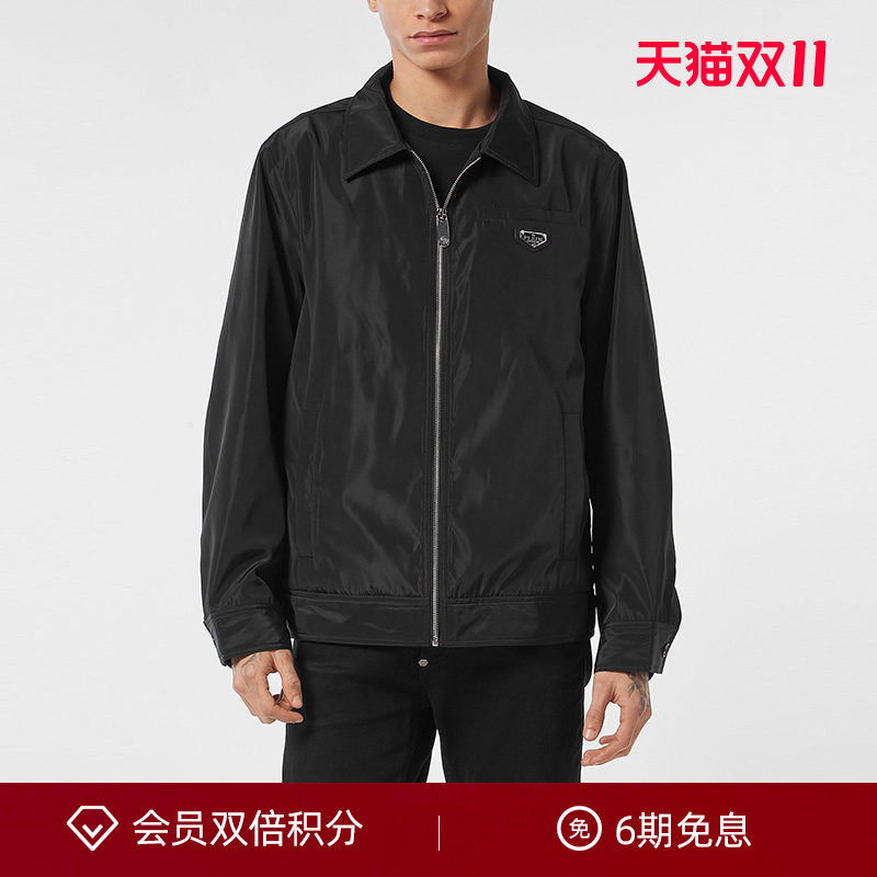 PHILIPP PLEIN 2026年男士经典徽标简约翻领夹克秋冬精致外套
