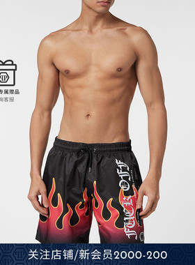 PHILIPP PLEIN 男士Flame火焰烈火泳裤