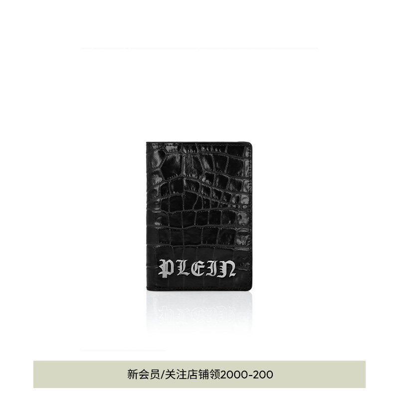 PHILIPP PLEIN 男士皮革Gothic Plein护照保护套