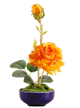 仿真花艺野百合小盆栽样板