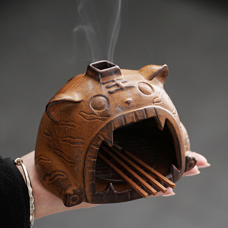 萌马老虎圣木炉鼠尾草香炉燃烧容器盒雪松托盘秘鲁圣木净化香炉,居家日用,香熏灯炉/器具,淘宝优惠券,粉丝福利购,淘宝优惠卷