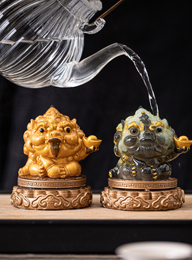 貔貅变色茶宠可养茶玩茶台摆件