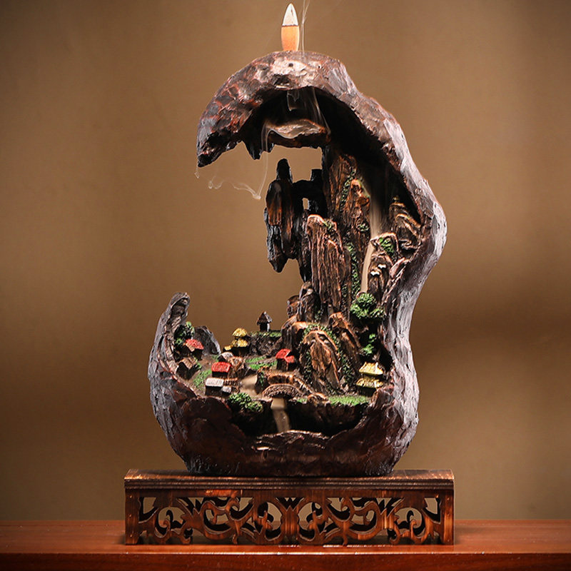 大号倒流香炉创意复古家用室内檀香沉香熏香炉摆件茶宠道净化空气