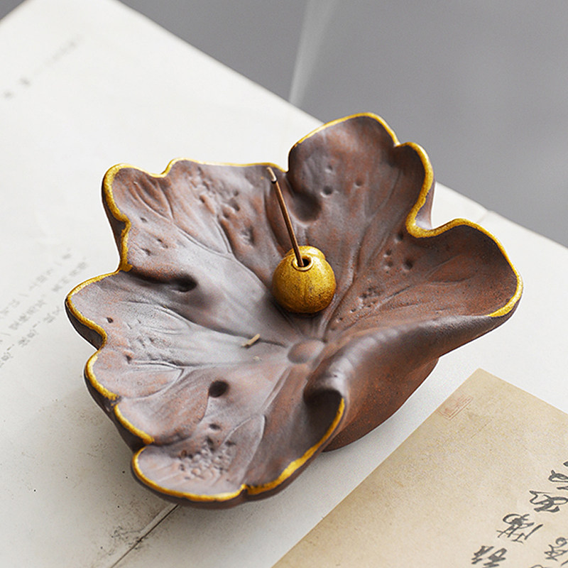 创意手工陶瓷枫叶线香香插香托盘白檀沉香茶道香炉家用室内薰香,节庆用品/礼品,线香,淘宝优惠券,粉丝福利购,淘宝优惠卷
