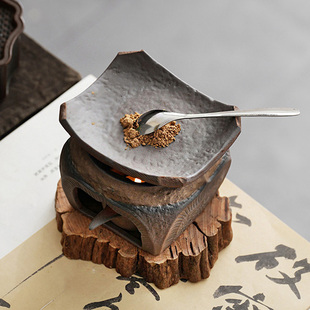 粗陶香粉香炉家用室内沉香蜡烛加热干烧烤炉香薰炉复古檀香熏香