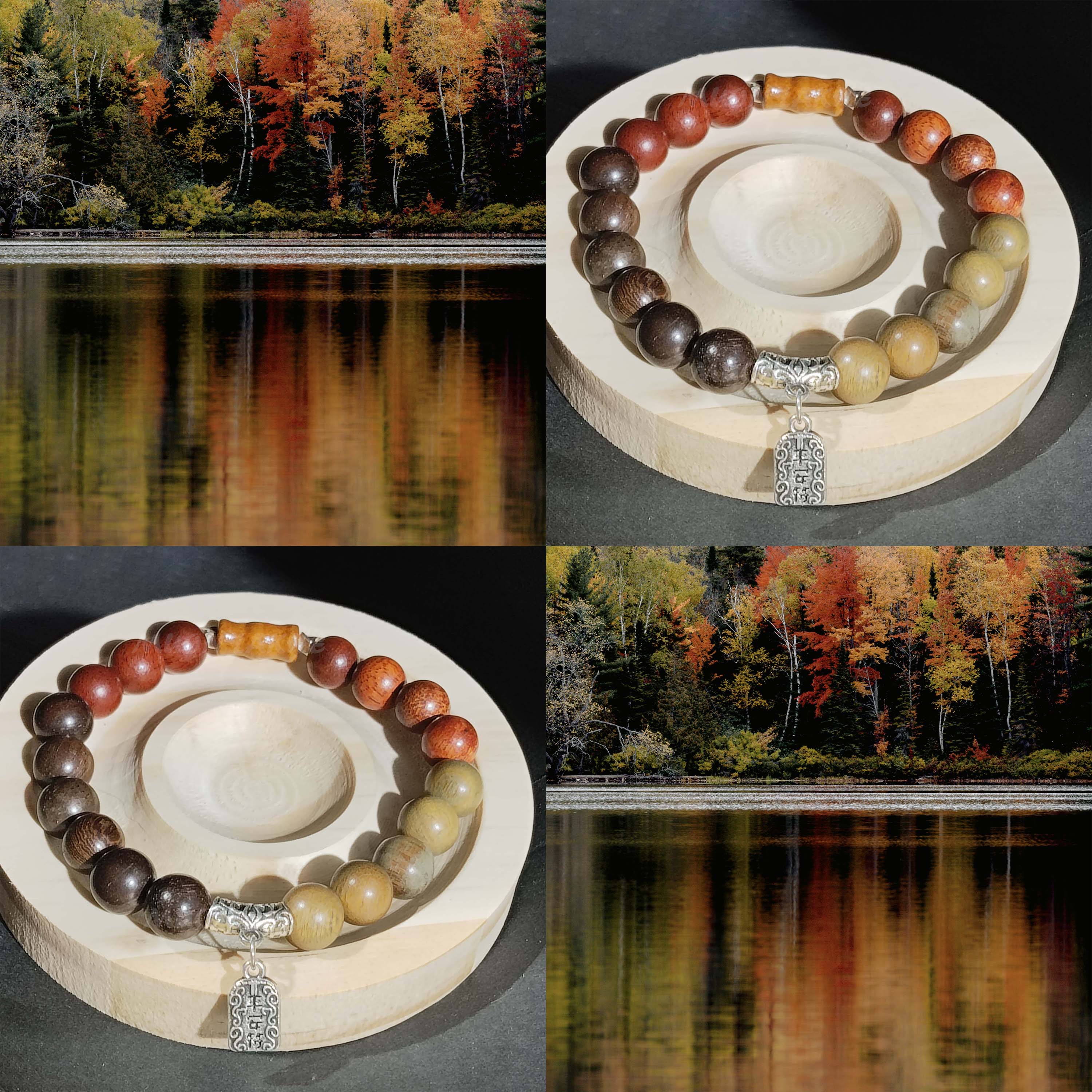 MUON LAKKE/层林尽染-原创天然檀木手串平安符男女同款新中式手链