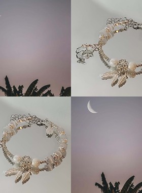 MOUN LAKKE/月下芭蕉-原创设计猫眼陶瓷手链女捕梦网轻奢小众手串