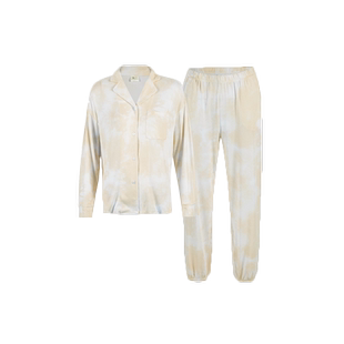 幸棉睡衣女云纹浸染套装春夏新款长袖柔软舒适休闲可外穿家居服女