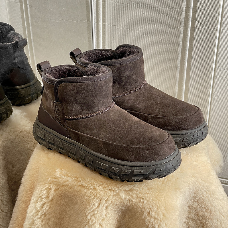 羊皮毛一体雪地靴男2025新款