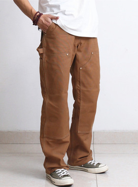 CARHARTT 卡哈特B01帆布B136直筒宽松版型双膝伐木工装多袋休闲裤
