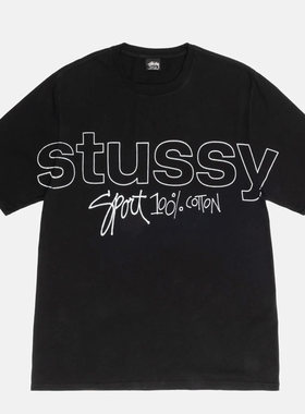 STUSSY 斯图西SS23 Sport %100 Pigment Dyed Tee美潮水洗圆领T恤