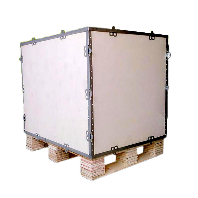 厂家直销钢边箱钢带包边物流木箱可拆卸可定规格免熏蒸胶合板木箱