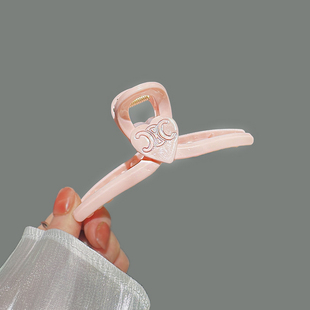 韩版气质粉爱心后脑勺抓夹百搭大牌小香风少女心发抓时尚可爱卡子