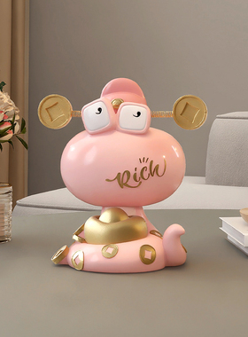 2025生肖蛇年摆件创意吉祥物喜庆春节装饰客厅玄关过年新年礼物