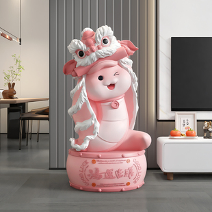 2025蛇年摆件客厅落地摆件电视柜旁边新年装饰品轻奢春节过年礼物