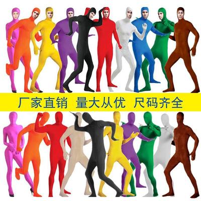 万圣节隐形衣黑衣人服装cos忍者隐身人成人紧身衣舞台表演服装