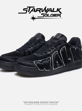 STARWALK SOLDIER GHOST PATCH天空战士万圣节幽灵限定黑色板鞋