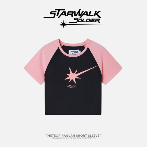 starwalk短袖短款插肩T恤辣妹装