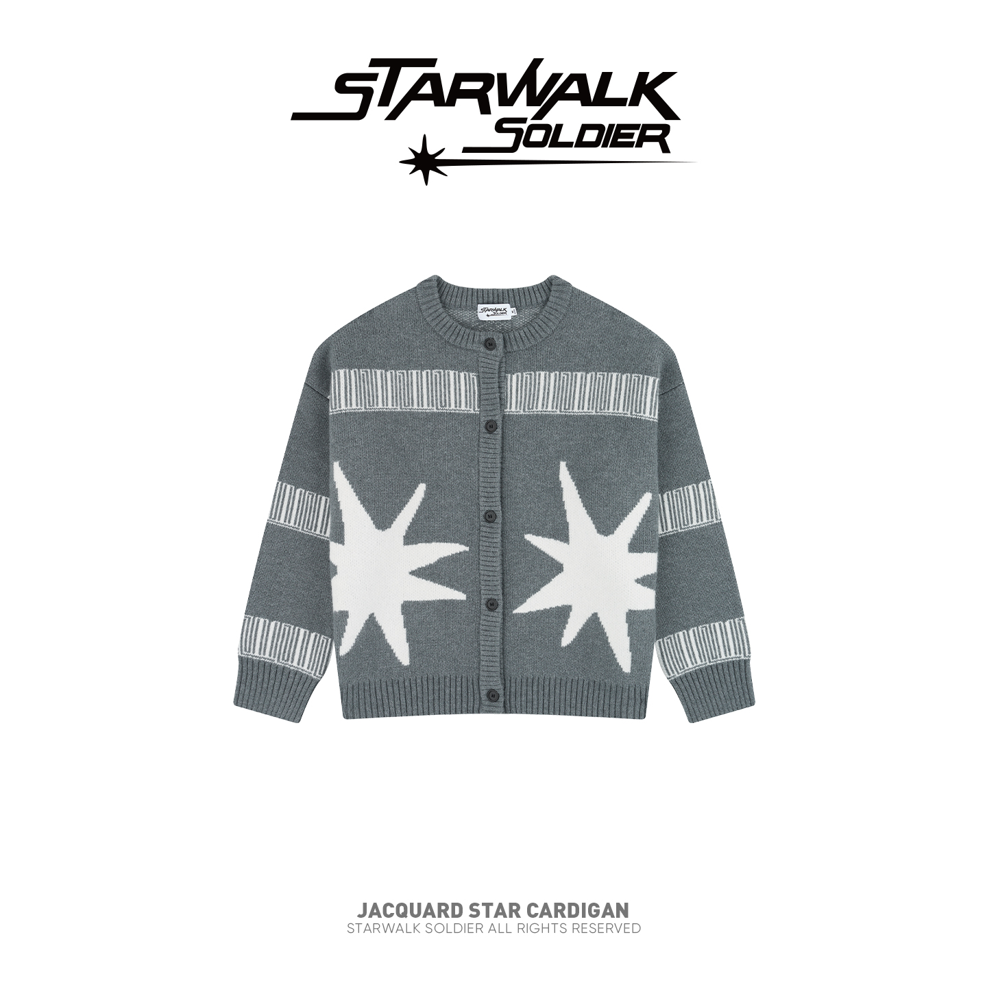 STARWALK流星提花毛衣开衫