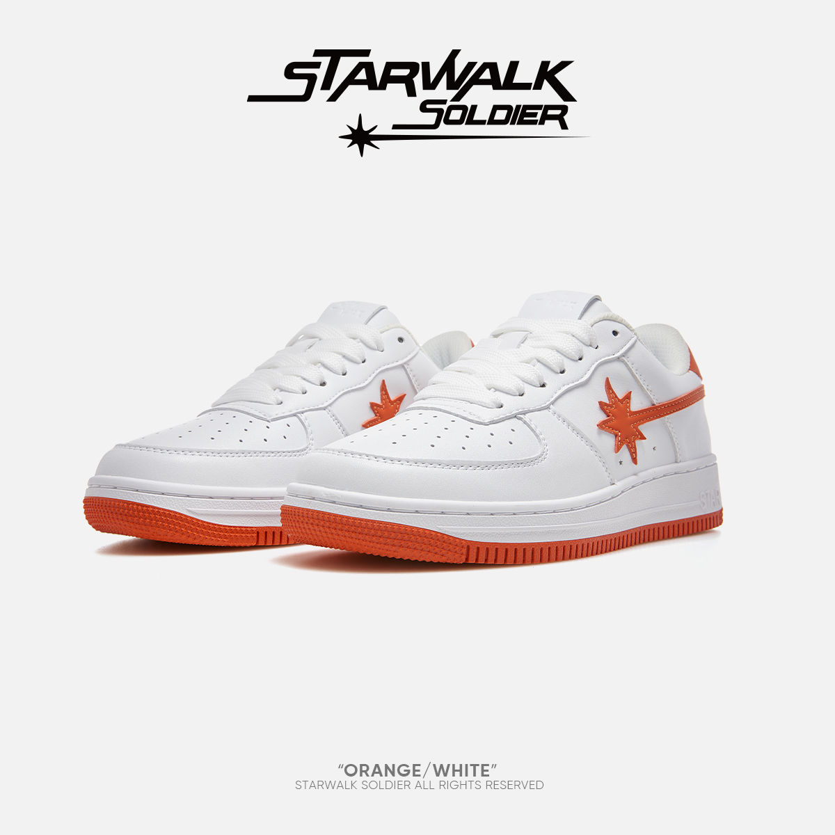 STARWALK SOLDIER ORANGE/WHITE橙尾流星鞋潮流青春舒适小众板鞋-封面