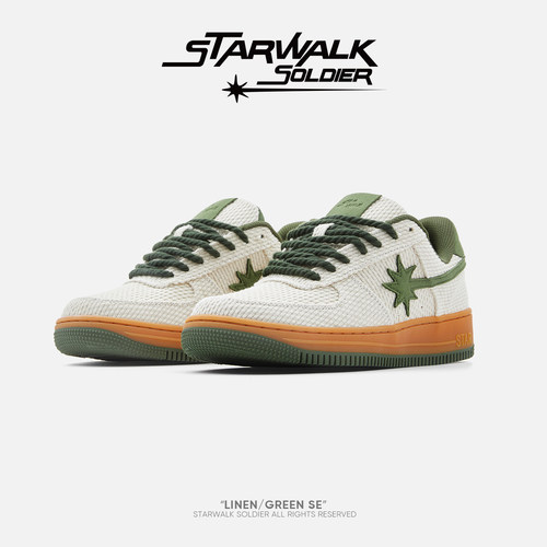 starwalk绿色麻布流星鞋