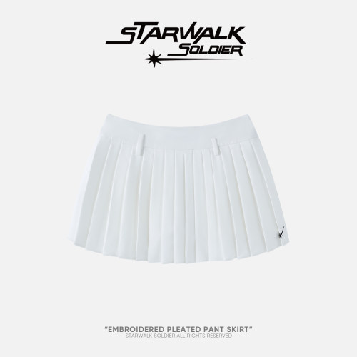 starwalk短百褶裙裤A型刺绣百搭