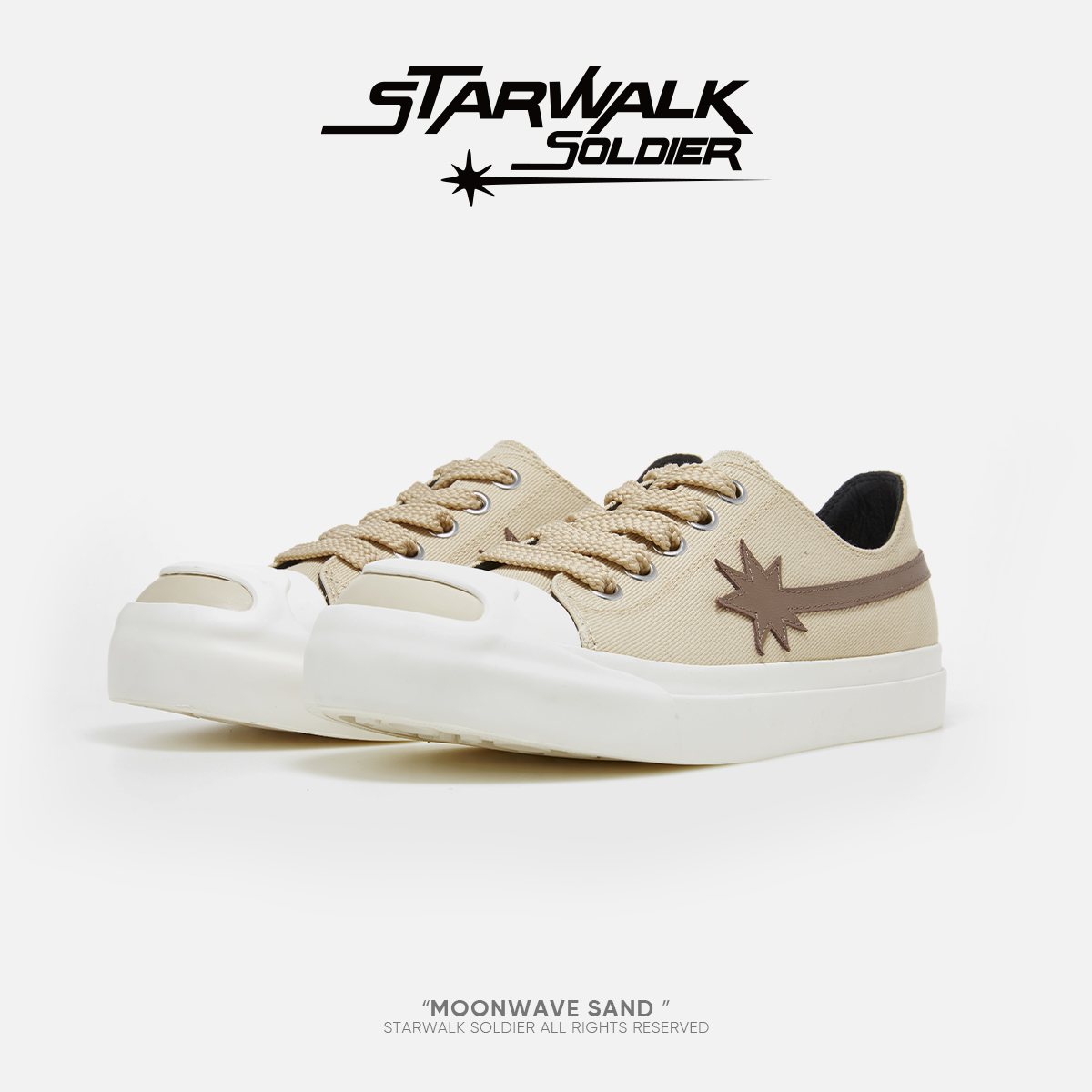 starwalk开口笑浅棕色流星月球鞋