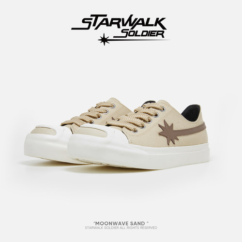 starwalk开口笑浅棕色流星月球鞋