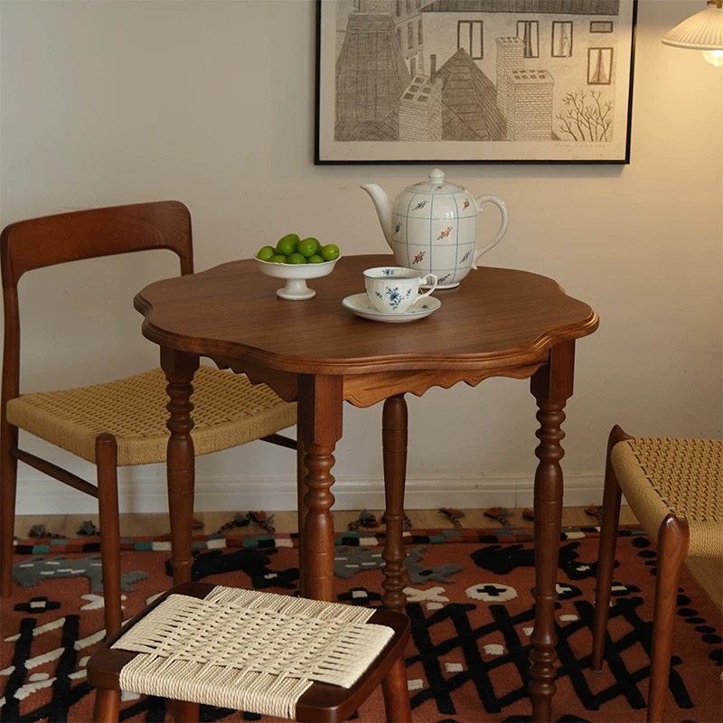 复古柚木圆桌   咖啡桌 甜品店桌  中古餐桌酒店民宿设计师  家具,住宅家具,实木餐桌,淘宝优惠券,粉丝福利购,淘宝优惠卷