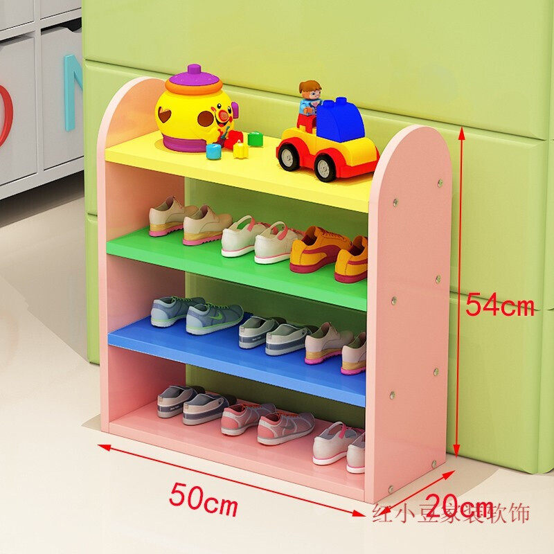 新品儿童鞋架多层简易鞋柜卡通可爱家用彩色迷你小号经济型宝宝鞋