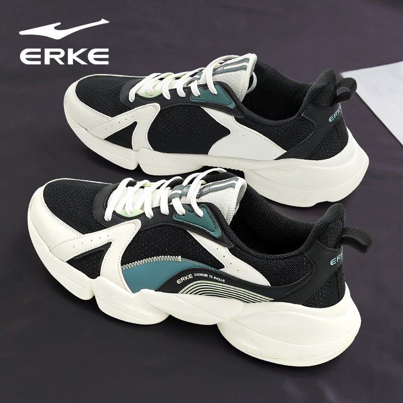 鸿星尔克男鞋厚底减震运动鞋