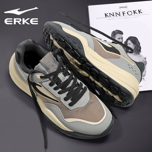 ERKE鸿星尔克男鞋春季新款复古跑步鞋官方正品男士透气耐磨运动鞋