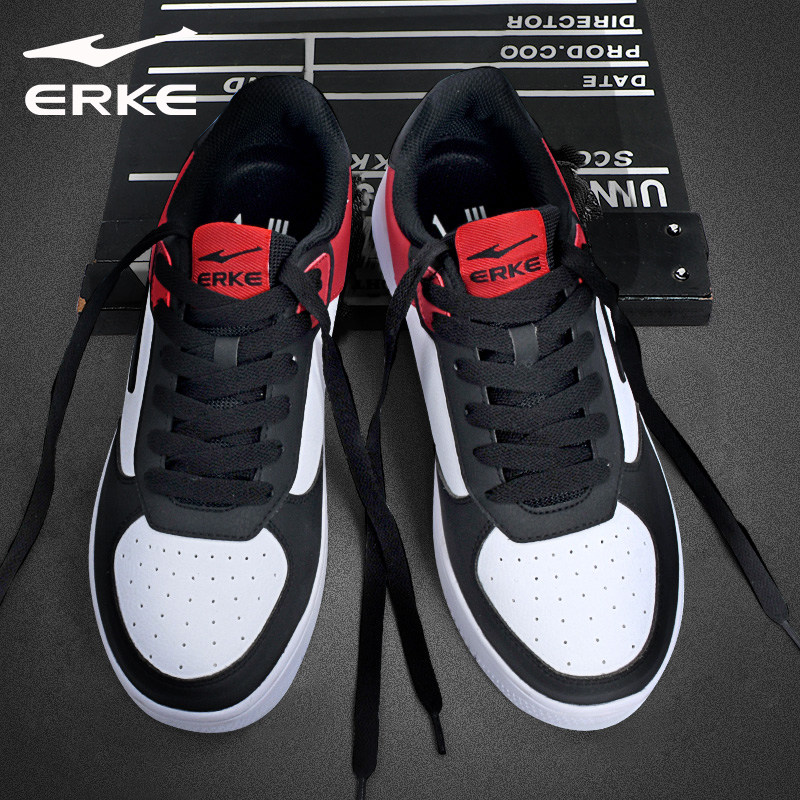 鸿星尔克板鞋男厚底百搭休闲运动鞋冬季新款男士黑白红撞色低帮鞋,运动鞋new,板鞋,淘宝优惠券,粉丝福利购,淘宝优惠卷
