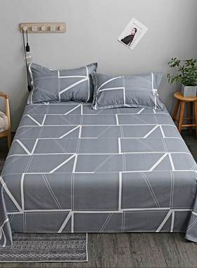 灰色床单单件学生宿舍专用上下铺单人床2023新款男士1米2/1.5格子