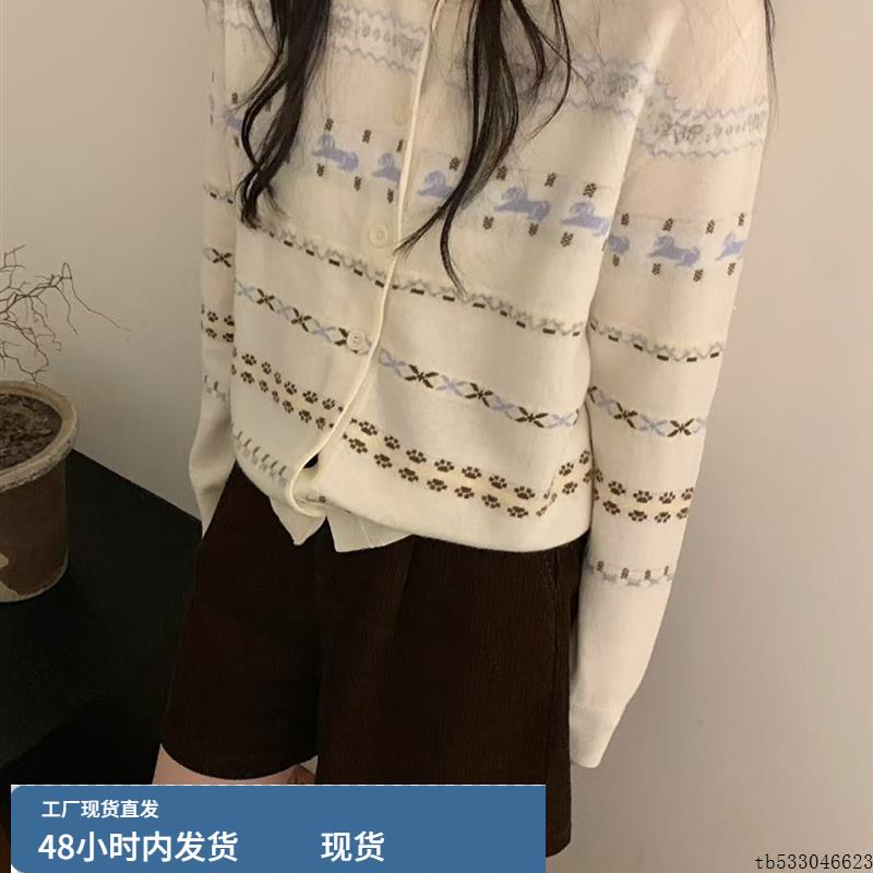 韩系穿搭针织开衫女2025新款秋季时尚超好看的毛衣外套浣熊绒上衣