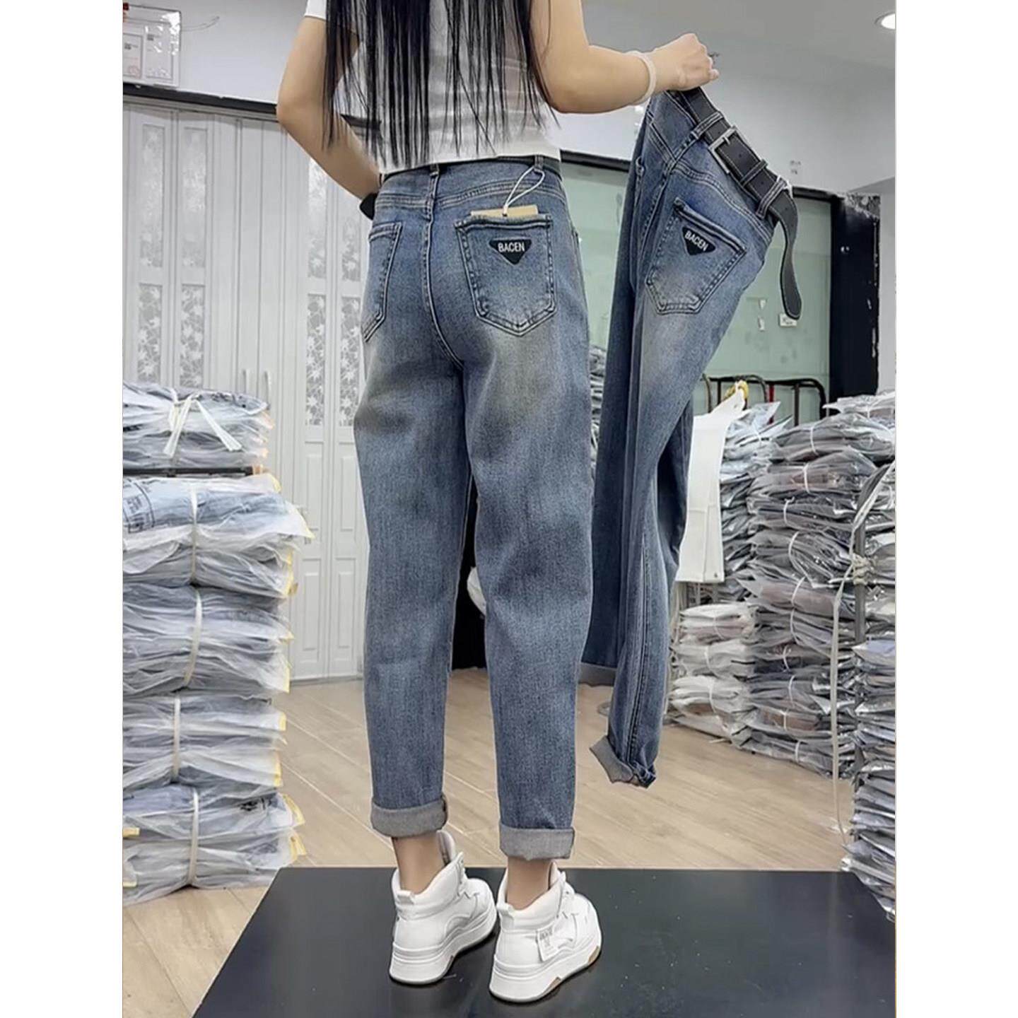 大码高腰显瘦遮胯老爹牛仔裤女2026春季新款胖妹妹mm直筒哈伦裤子
