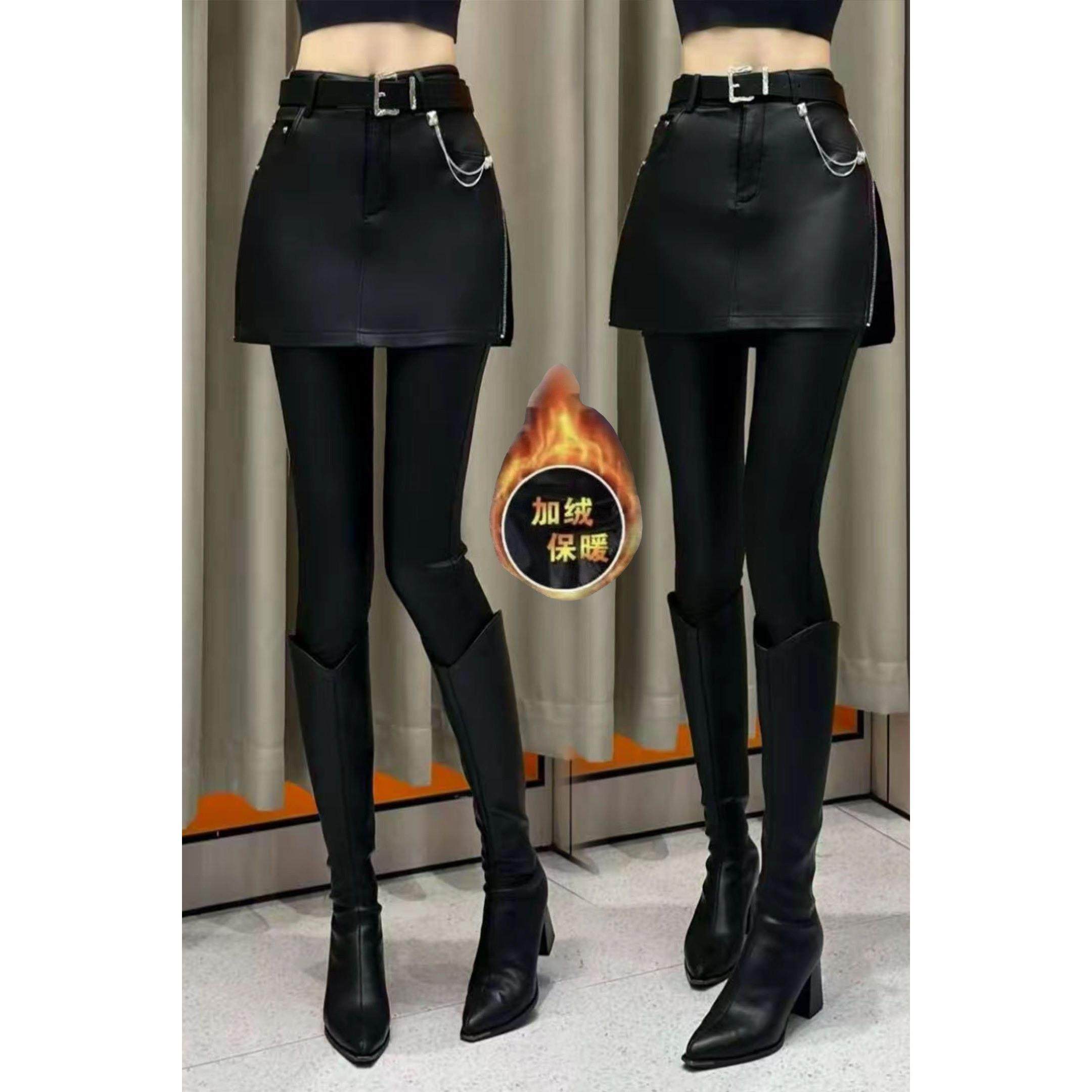 秋冬磨毛绒假两件皮裤小脚裤铅笔裤休闲裤百搭修身女,模玩/动漫/周边/娃圈三坑/桌游,Cosplay女装/cos女装,淘宝优惠券,粉丝福利购,淘宝优惠卷