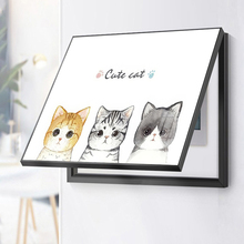 电表箱装饰画免打孔可爱萌宠客厅电表盒电闸箱遮挡配电箱横版挂画