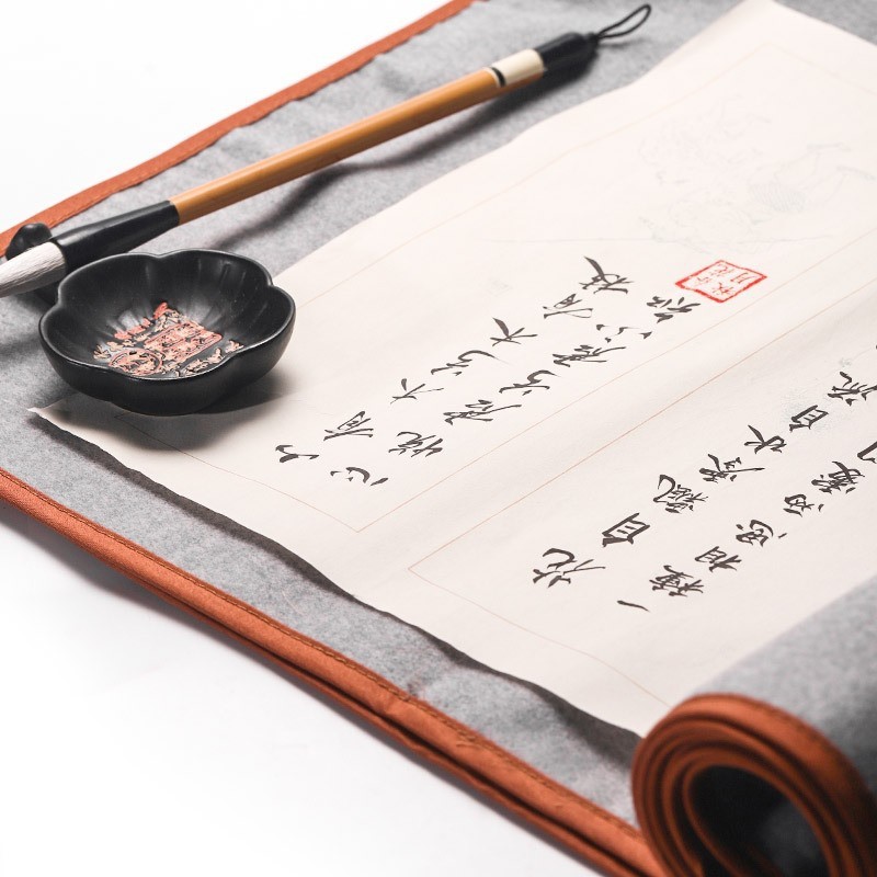 书画毛毡布羊毛毡垫写毛笔字垫吸墨毛毡书法毛毡垫包边书法专用