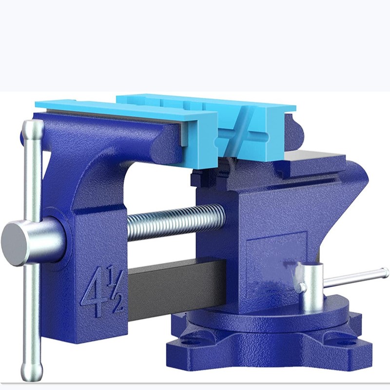 厂家现货 小型家用带砧面4.5欧式钢台虎钳  小台钳