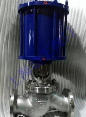 J641H-100P 不锈钢气动截止阀 J641H 法兰气动截止阀 DN125