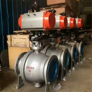 气动法兰固定球阀 Q647F 球阀 40C气动固定式 AW执行器 25C