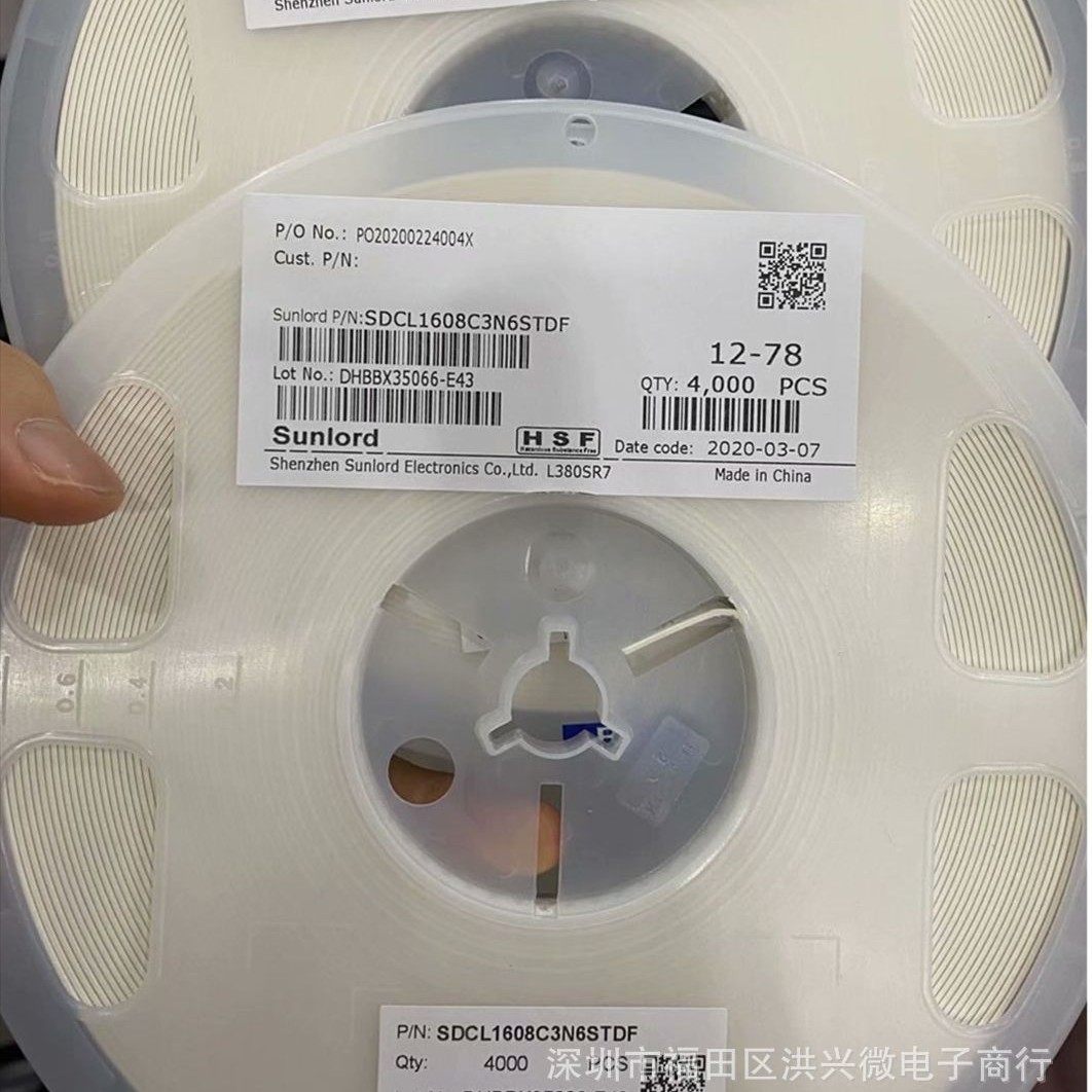 SDCL1608C3N6STDF顺络Sunlord 0603 3.6NH 贴片陶瓷高频电感