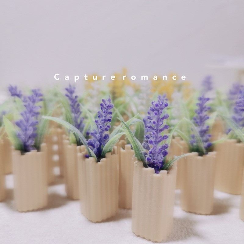 娃娃屋配件微缩薰衣草花束车载摆件模型迷你植物桌花麦穗装饰K524